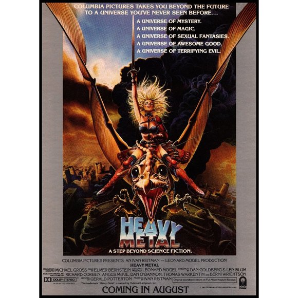 1981 Heavy Metal Movie Promo Vintage Print Ad Richard Corben Wall Art 8 x 11 - Picture 1 of 1
